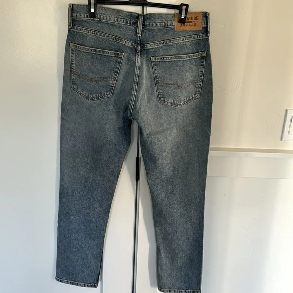 Signature Gold by Levi Strauss & Co. Men's Slim Straight Jeans Size W34 X L30